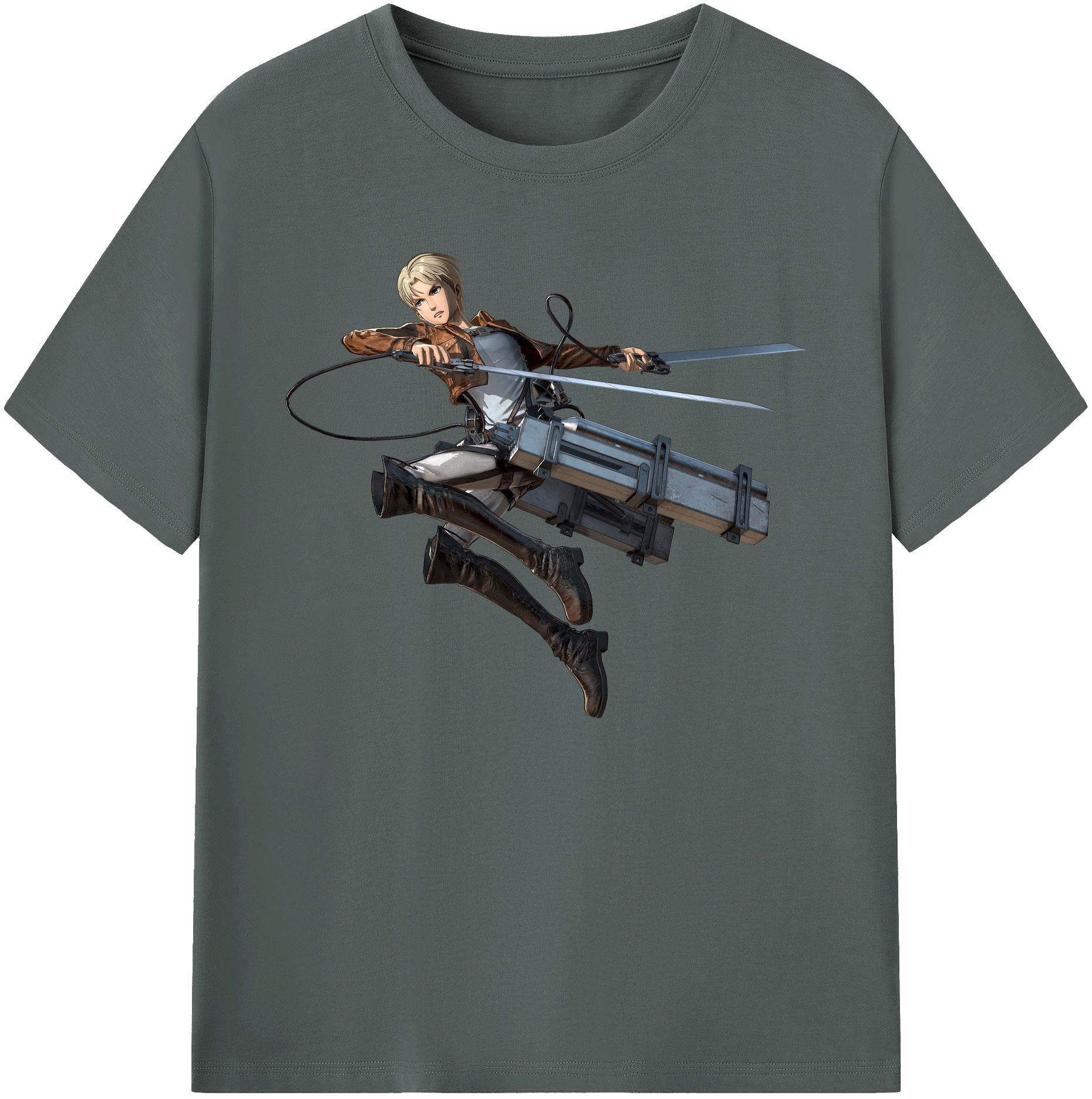 （画像用） 進撃の巨人 Attack on Titan 綿100％ メンズ半袖Tシャツ｜肌触りやわらか＆通気性